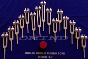 Human Organ 15 pc Weighted Tuning Fork for Healing with Velvet Bag & Activator