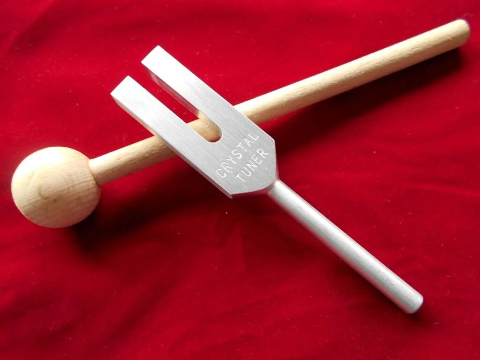 Crystal Tuner 4096 Hz Tuning Fork With Large Handle & Velvet Pouch