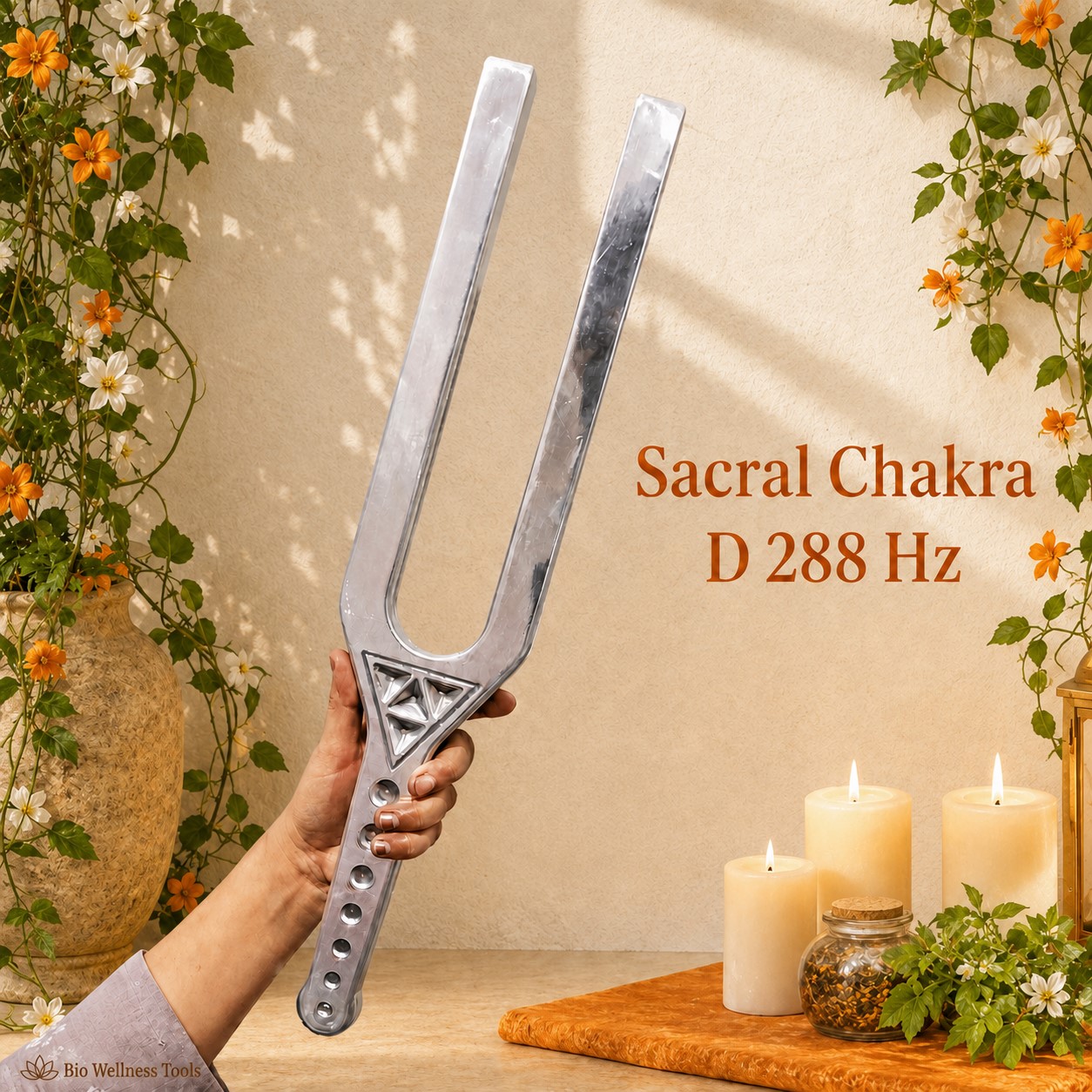 Sacral Chakra D 288 Hz Giant Tuning Fork - Image 4