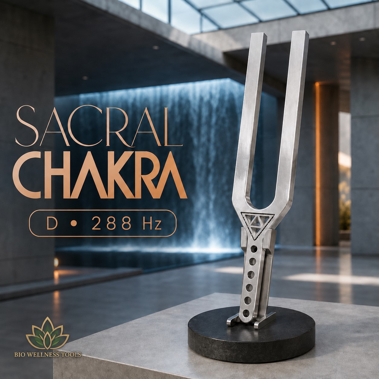 Sacral Chakra D 288 Hz Giant Tuning Fork - Image 3