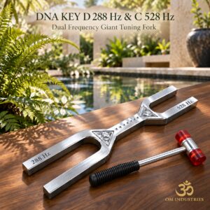 DNA KEY D 288 Hz & C 528 Hz Dual Frequency Gaint Tuning Fork With Mallet