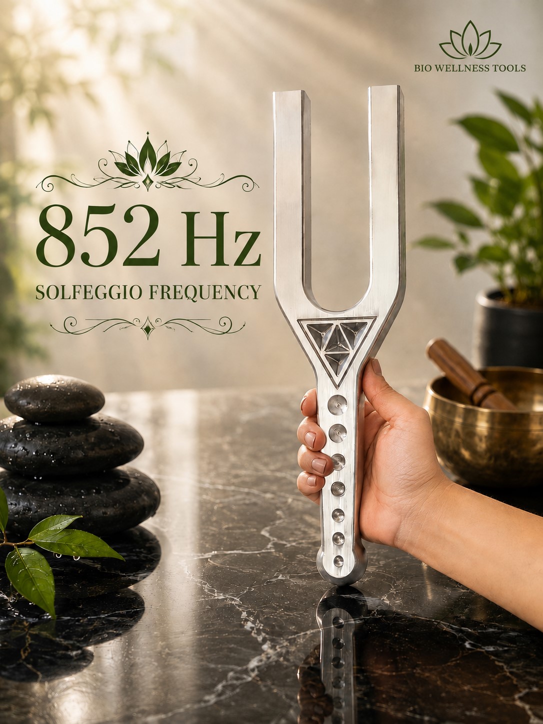 DNA Key 852 Hz Solfeggio Frequency Tuning Fork - Image 2